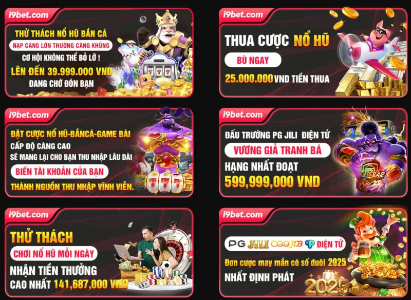 Khuyến mãi nổ hũ i9bet: Thưởng khủng mỗi ngày