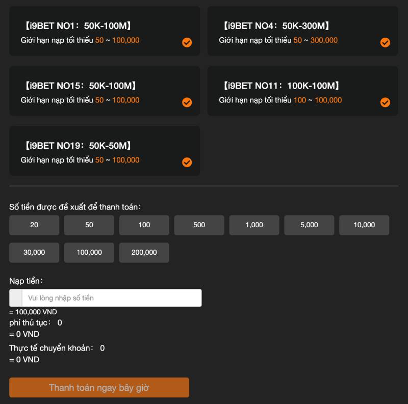 Nạp tiền bằng mã QR ngân hàng